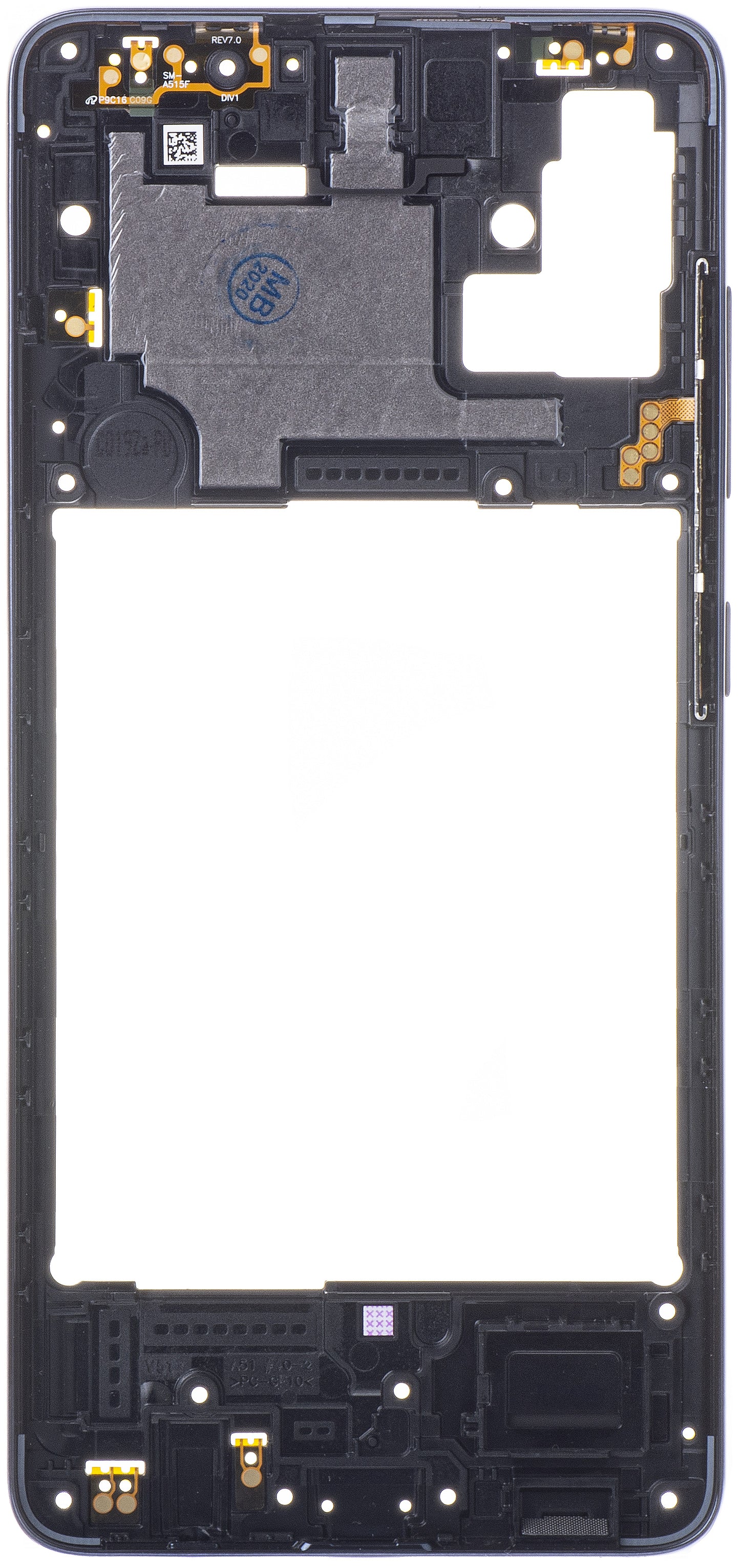 Coque Centrale Samsung Galaxy A51 A515, Noire