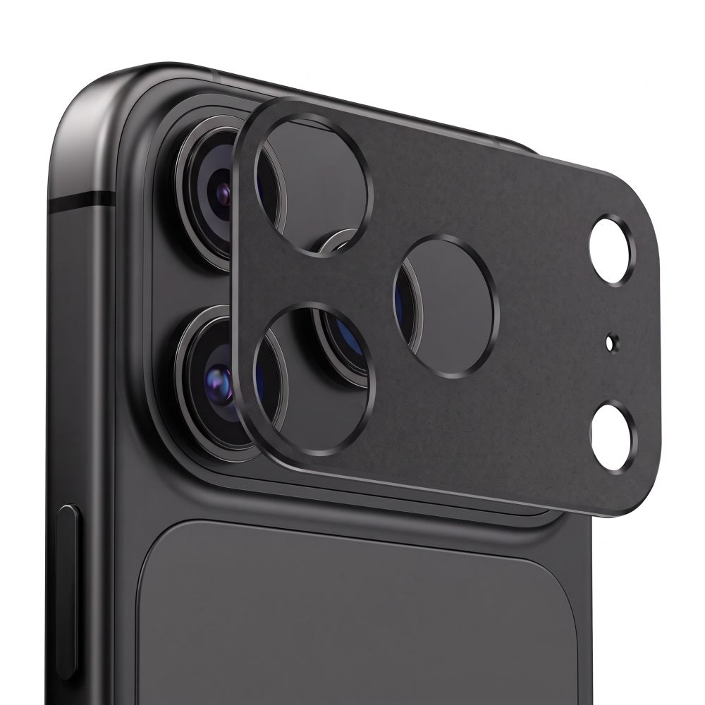 Cadre de protection pour caméra arrière Tech-Protect Camalloy Fit+ pour Apple iPhone 18 Pro, Aluminium, Noir