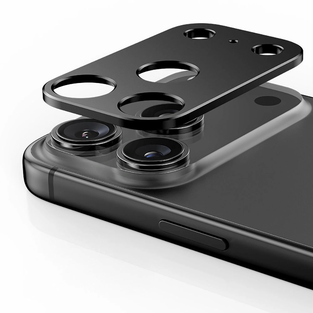 Cadre de protection pour caméra arrière Tech-Protect Camalloy Fit+ pour Apple iPhone 17 Pro, Aluminium, Argenté