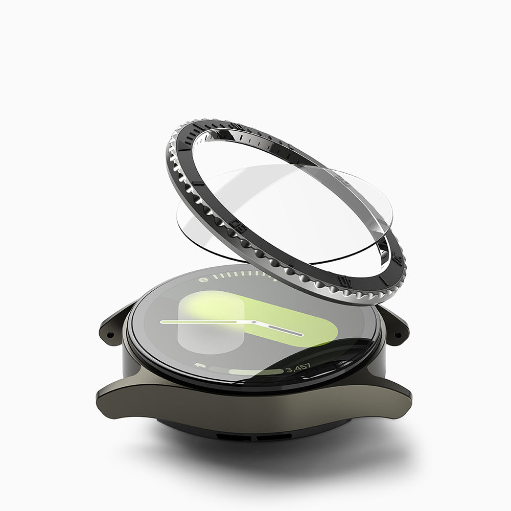 Cadre de protection Ringke Premium Styling pour Samsung Galaxy Watch7 40mm, Modèle 3, Noir