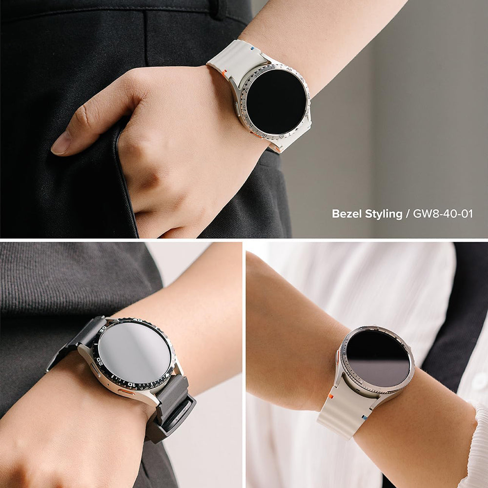 Cadre de protection Ringke Inner Styling pour Samsung Galaxy Watch8 Classic, Argenté