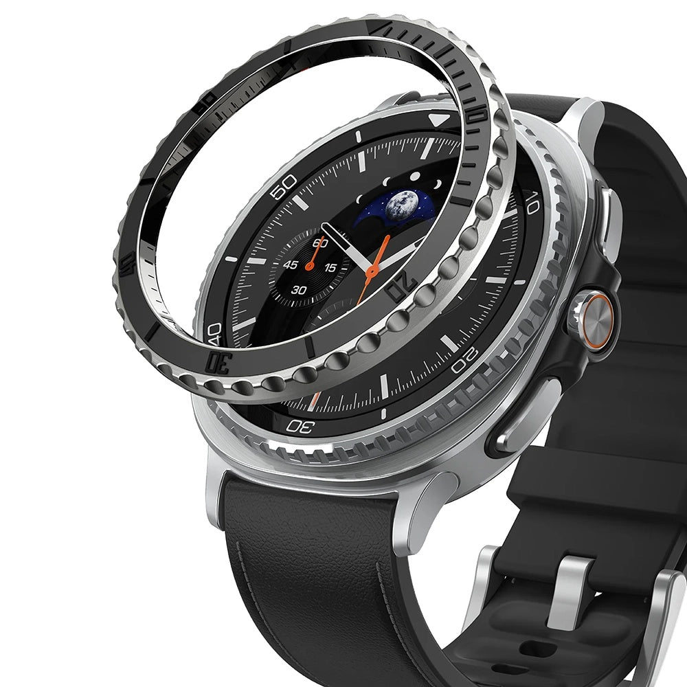 Cadre de protection Ringke Premium Styling pour Samsung Galaxy Watch8 Classic, Noir