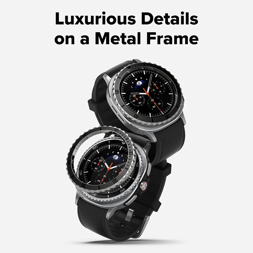Cadre de protection Ringke Premium Styling pour Samsung Galaxy Watch8 Classic, Noir