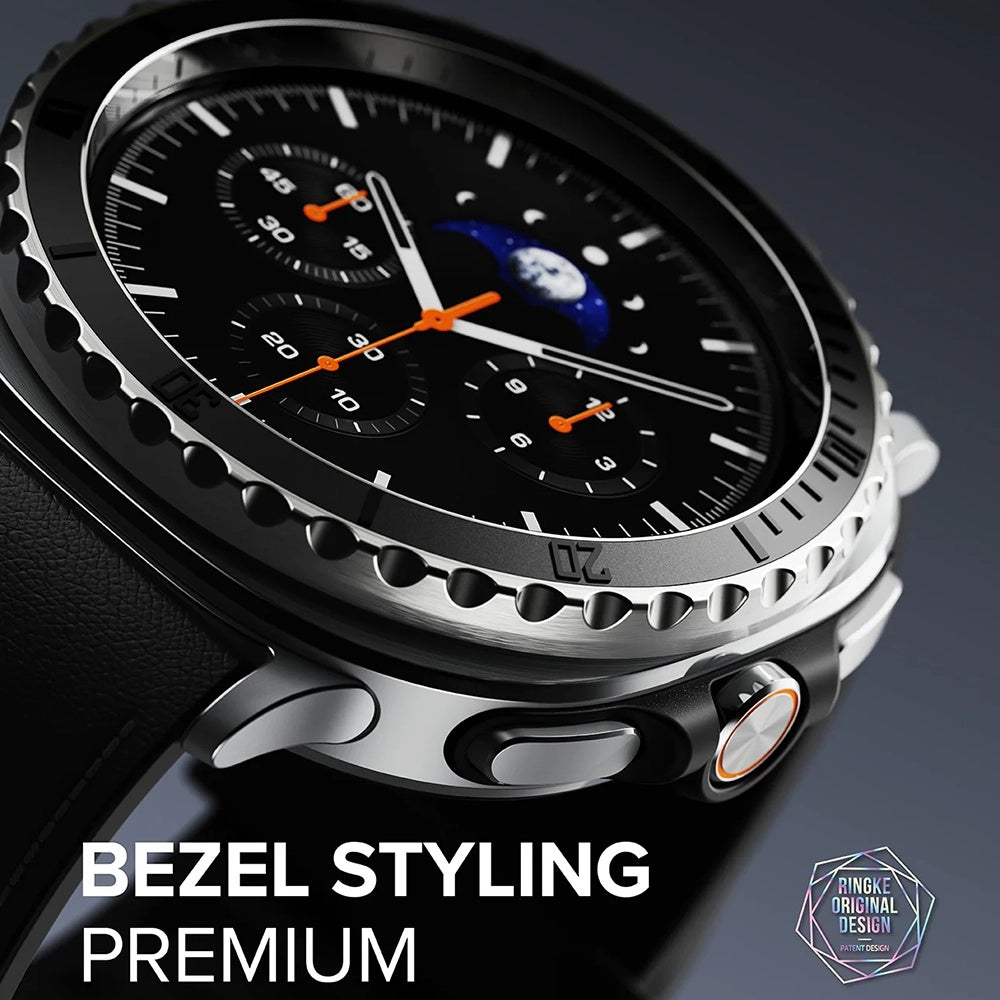 Cadre de protection Ringke Premium Styling pour Samsung Galaxy Watch8 Classic, Noir
