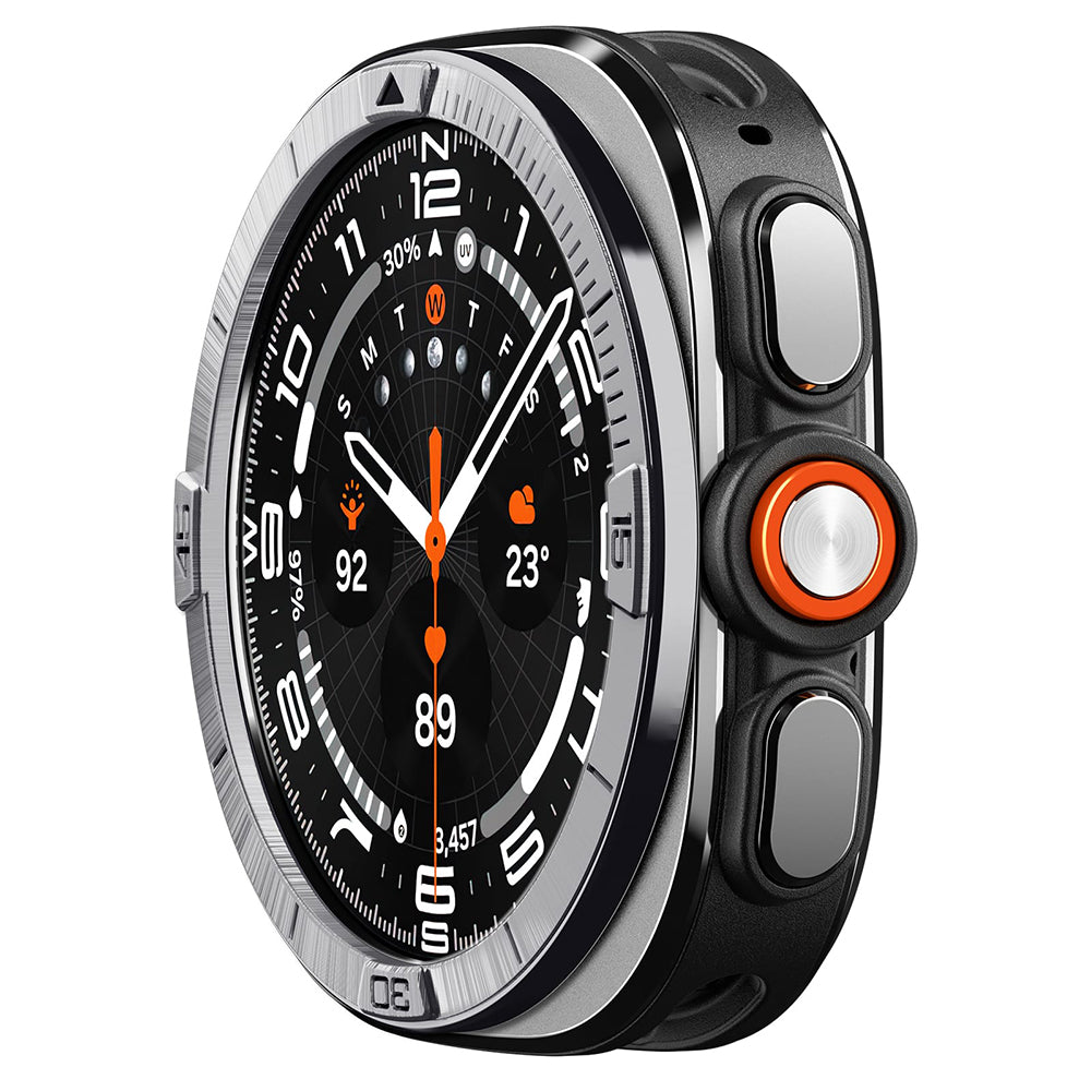 Cadre de protection Spigen Tune Pilot pour Samsung Galaxy Watch Ultra2, Argent ACS11616