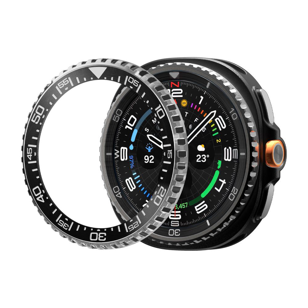 Cadre de protection Spigen Tune Pro Diver pour Samsung Galaxy Watch8 Classic, Noir ACS10016