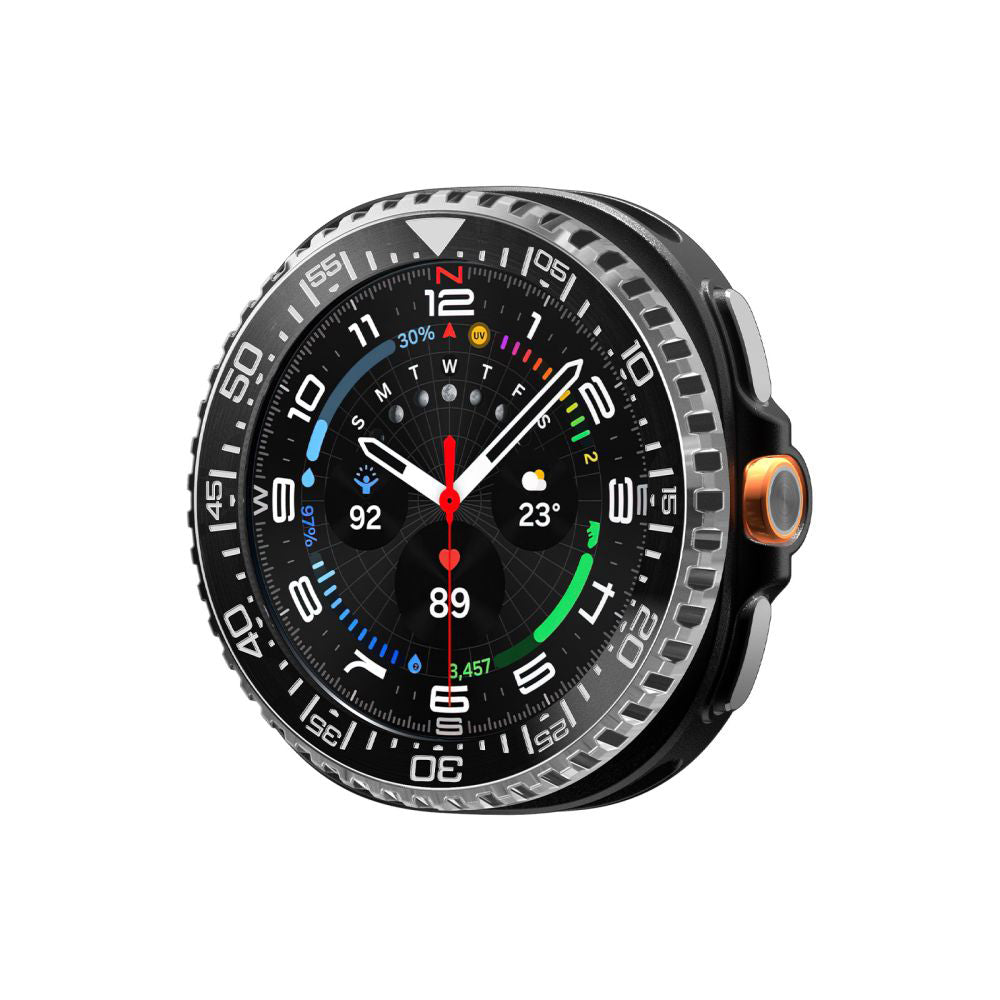 Cadre de protection Spigen Tune Pro Diver pour Samsung Galaxy Watch8 Classic, Noir ACS10016