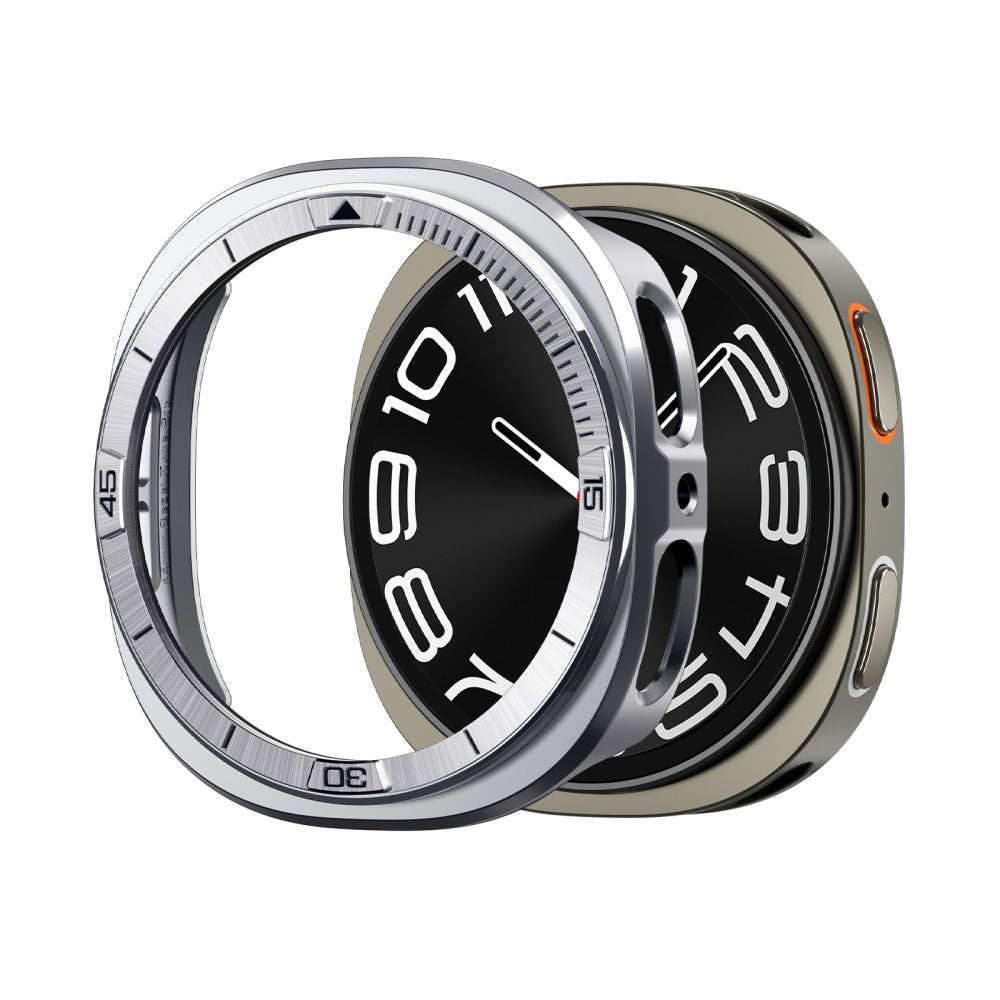 Cadre de protection Spigen Tune Pro Pilot pour Samsung Galaxy Watch9 / Watch8 44mm, Argent ACS10011