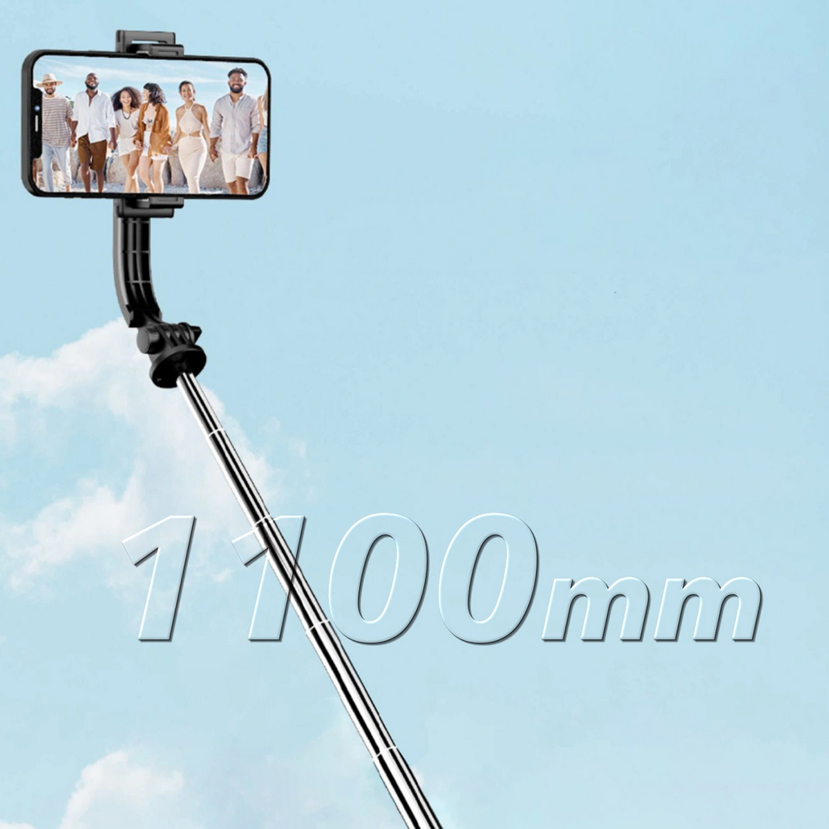 Selfie Stick Bluetooth Dudao F18S 4in1, Universal, Black