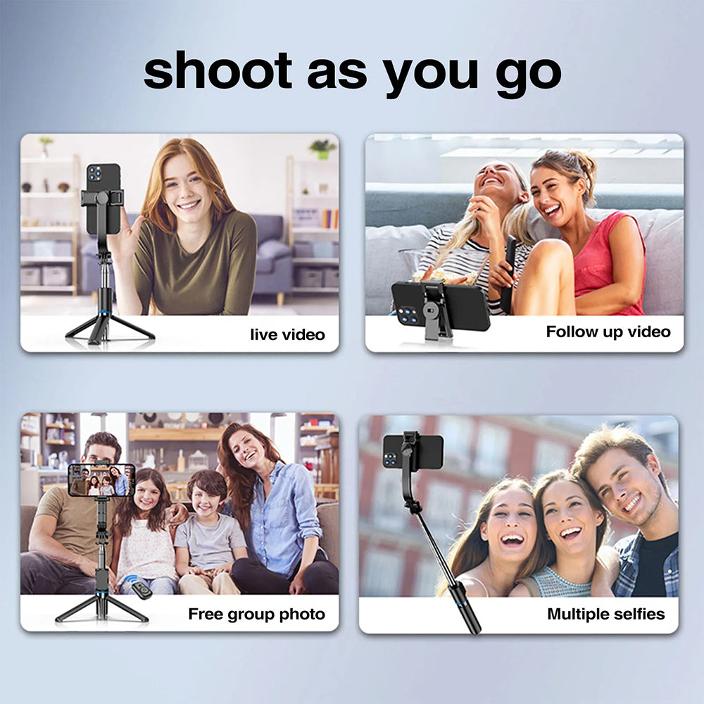 Selfie Stick Bluetooth Techsuit C01, Universel, Noir