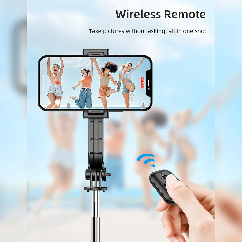 Selfie Stick Bluetooth Techsuit C01, Universel, Noir