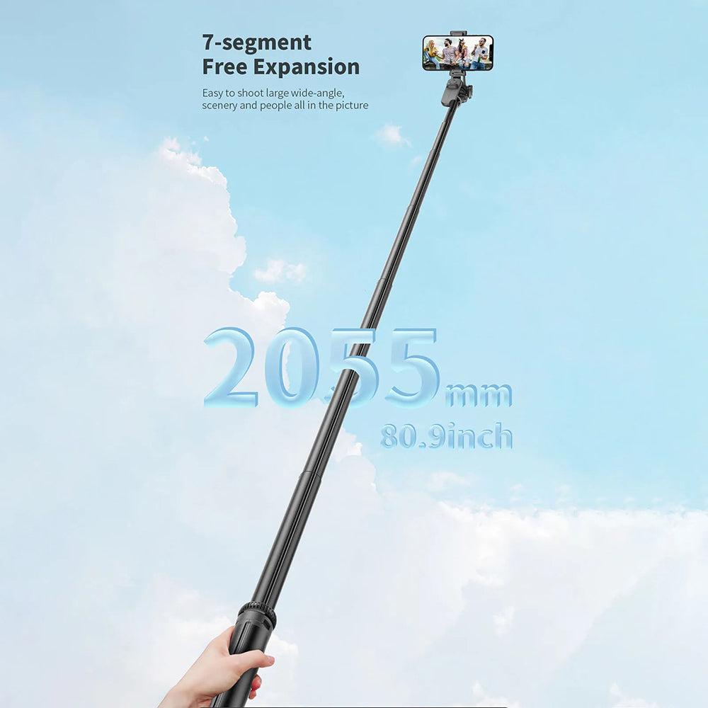 Perche à selfie Bluetooth Techsuit C05, Universelle, Noire