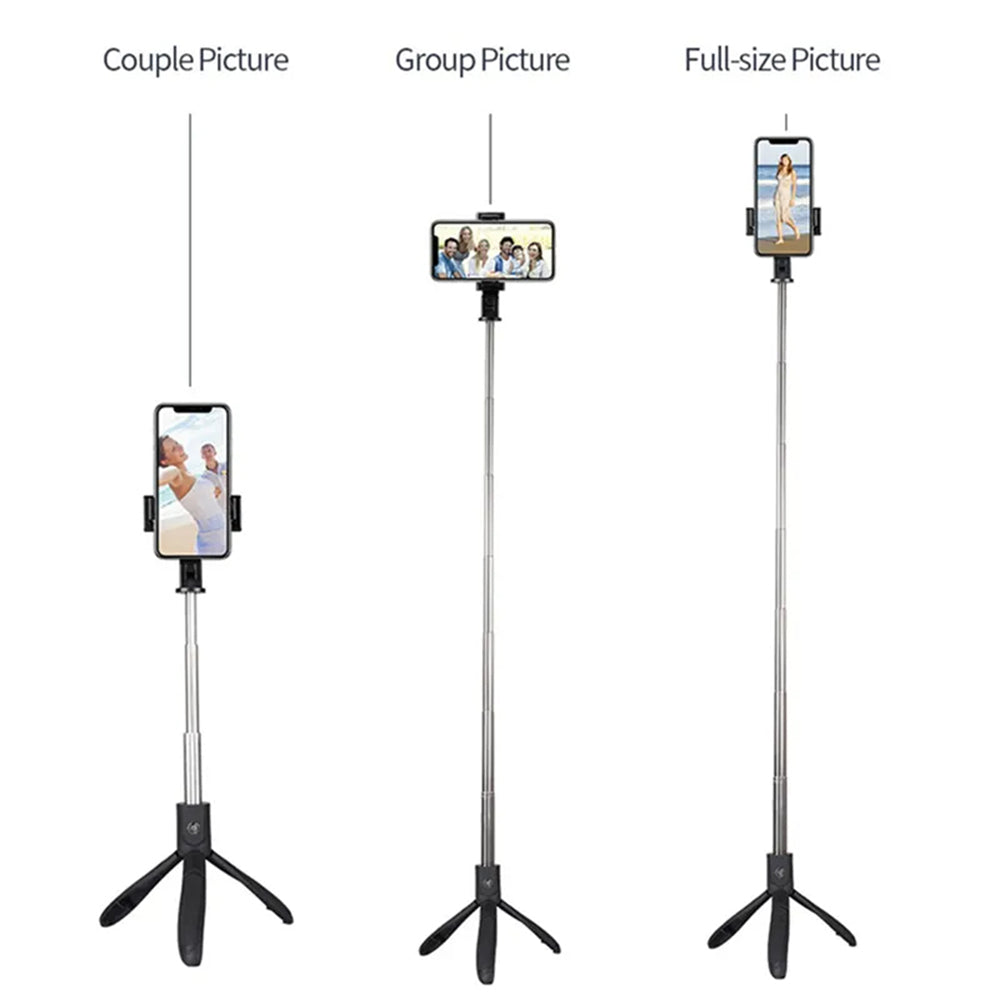 Selfie Stick Bluetooth Techsuit K06, Universel, Noir