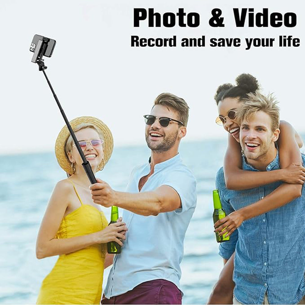 Perche à selfie Bluetooth Techsuit K22, Universelle, Noire