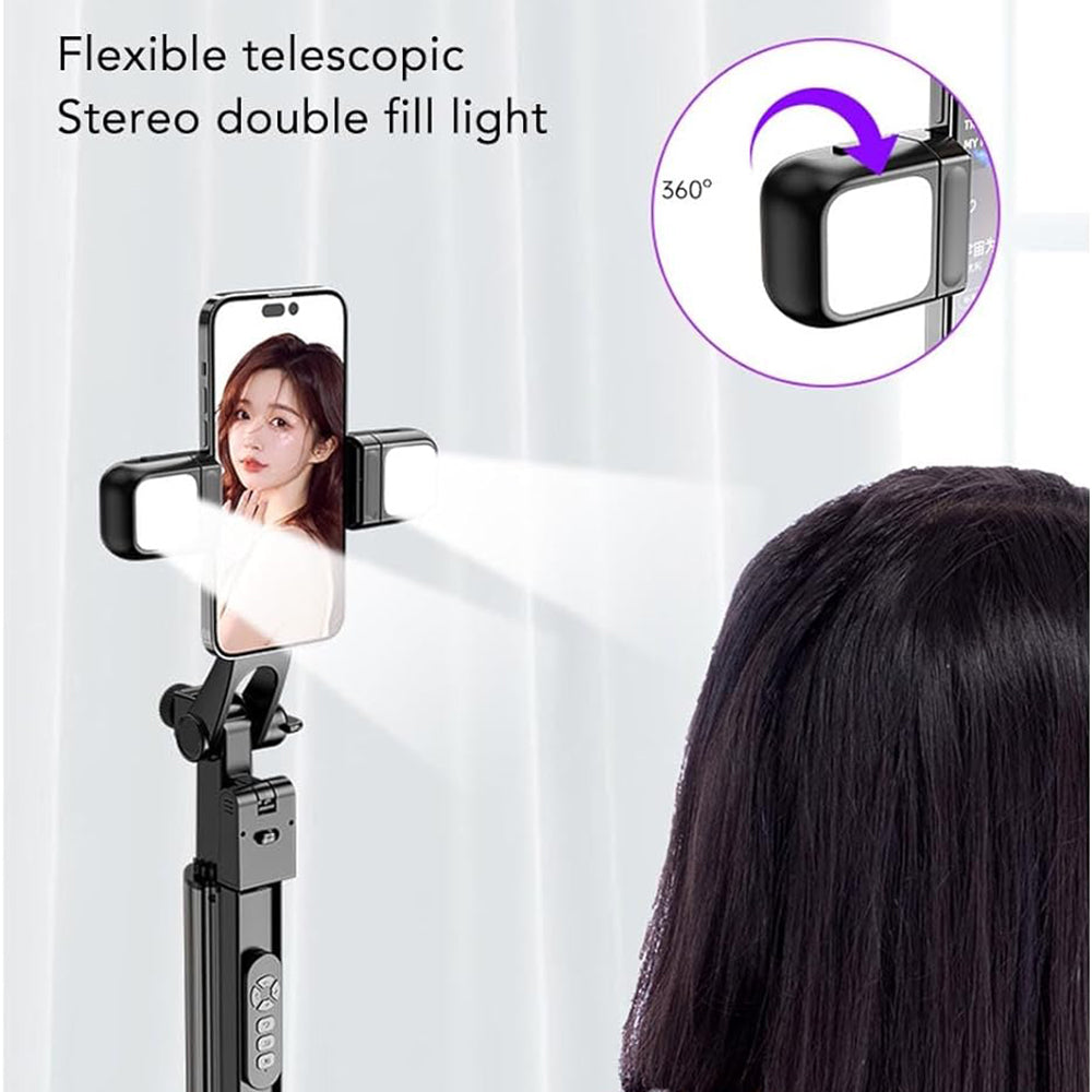 Selfie Stick Bluetooth Techsuit K30S, Universel, Noir
