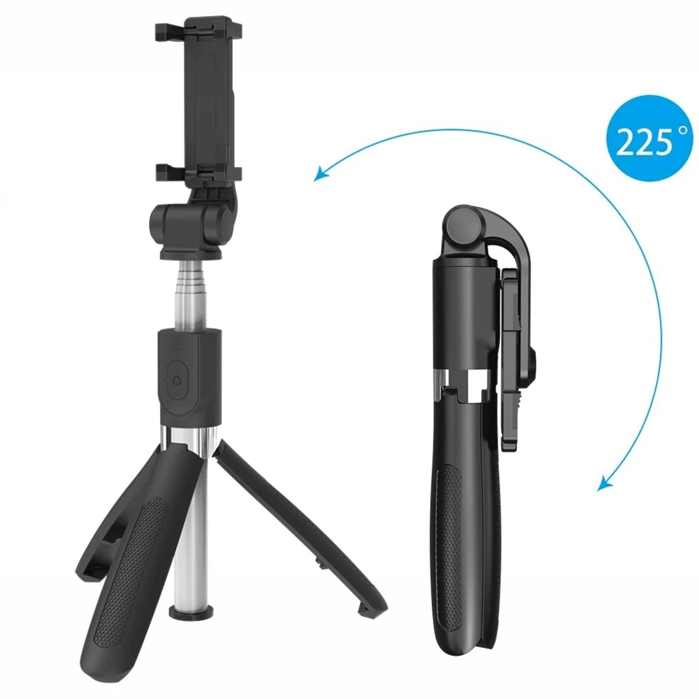 Perche à selfie Bluetooth Techsuit L01, Universelle, Noire