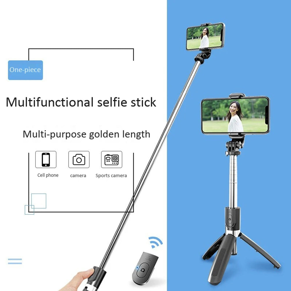 Perche à selfie Bluetooth Techsuit L02, Universelle, Noire