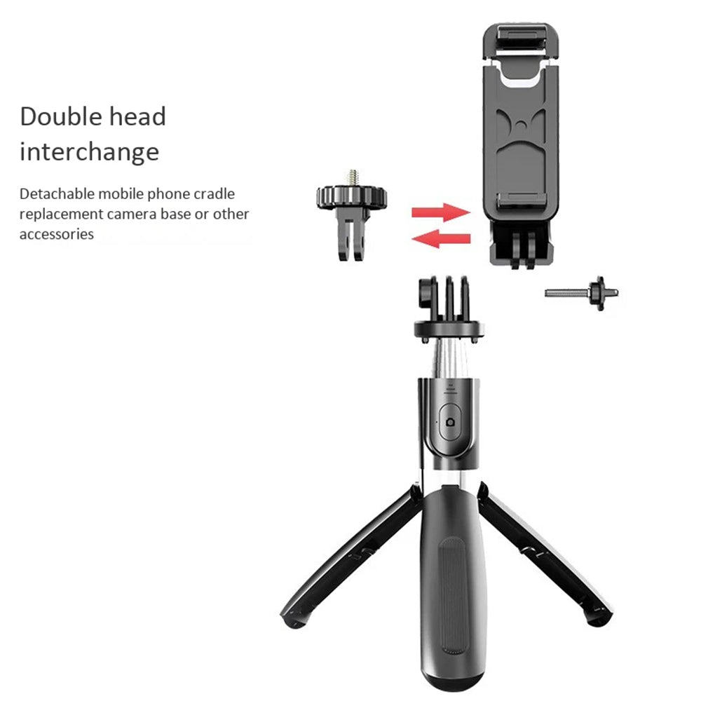 Perche à selfie Bluetooth Techsuit L02, Universelle, Noire