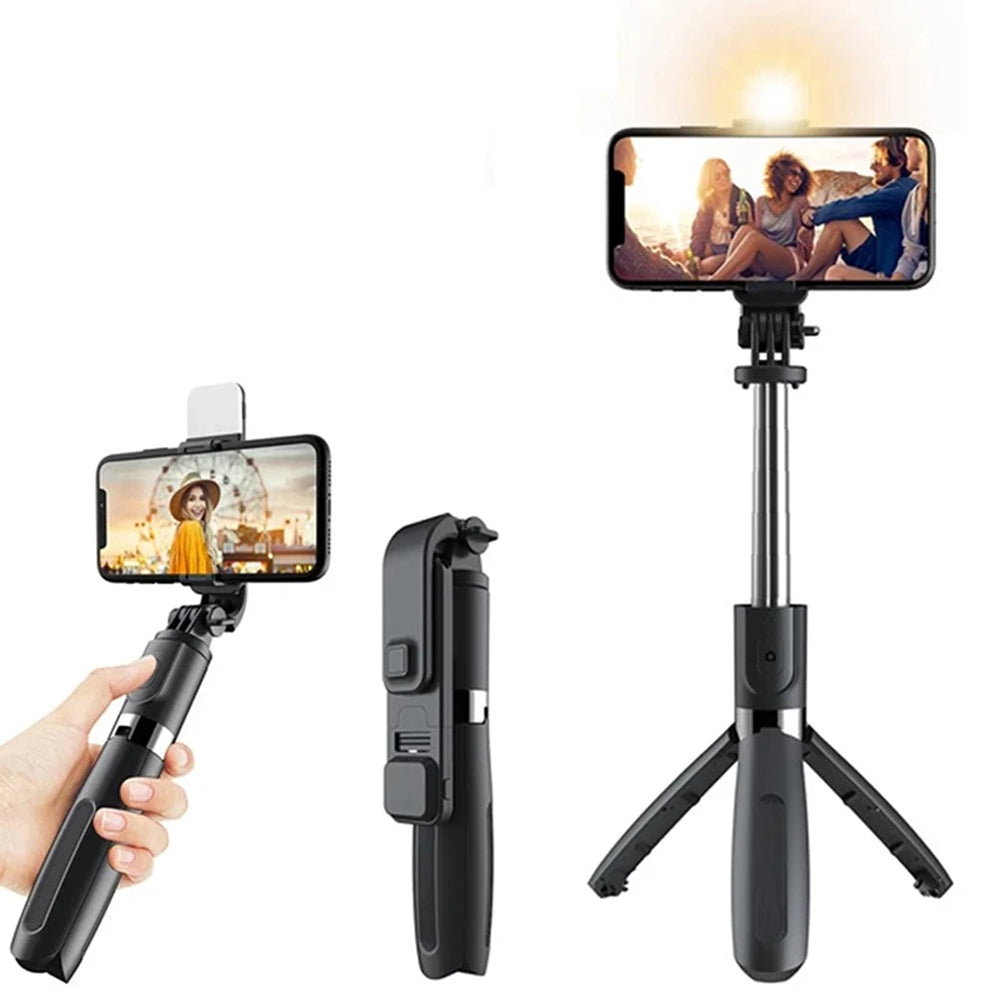 Perche à selfie Bluetooth Techsuit L02s, Universelle, Noire