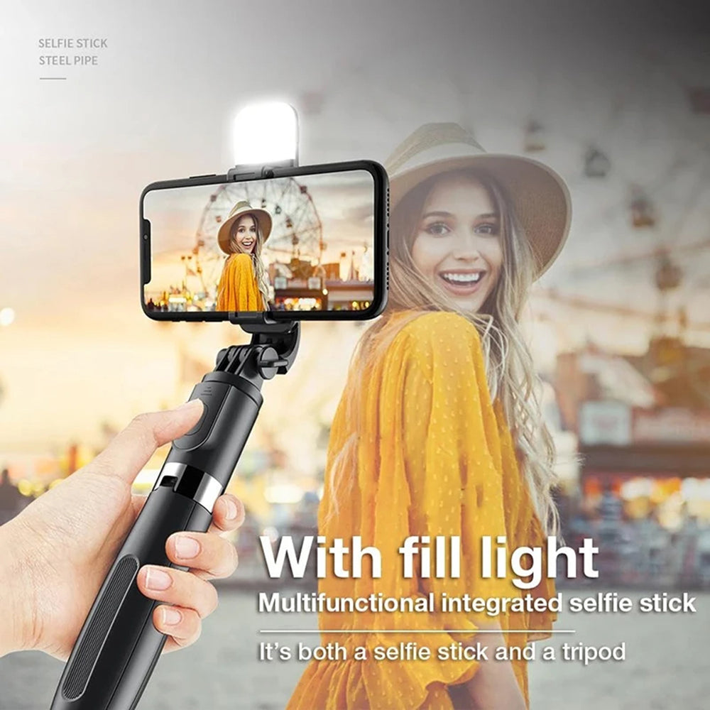 Perche à selfie Bluetooth Techsuit L02s, Universelle, Noire