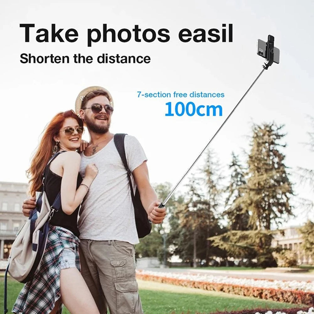 Perche à selfie Bluetooth Techsuit L02s, Universelle, Noire