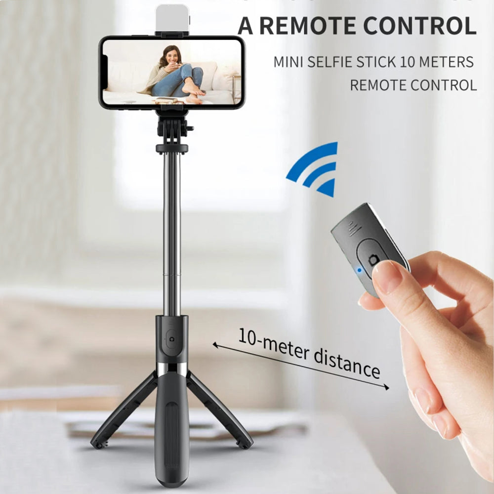 Perche à selfie Bluetooth Techsuit L02s, Universelle, Noire