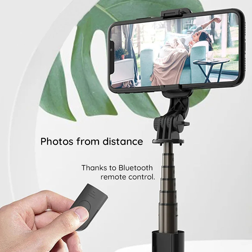 Perche à selfie Bluetooth Techsuit L10, Universelle, Noire