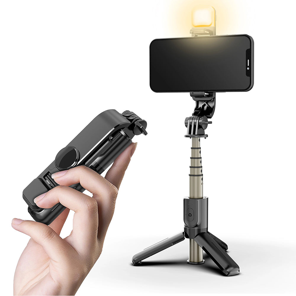 Perche à selfie Bluetooth Techsuit L10s, Universelle, Noir