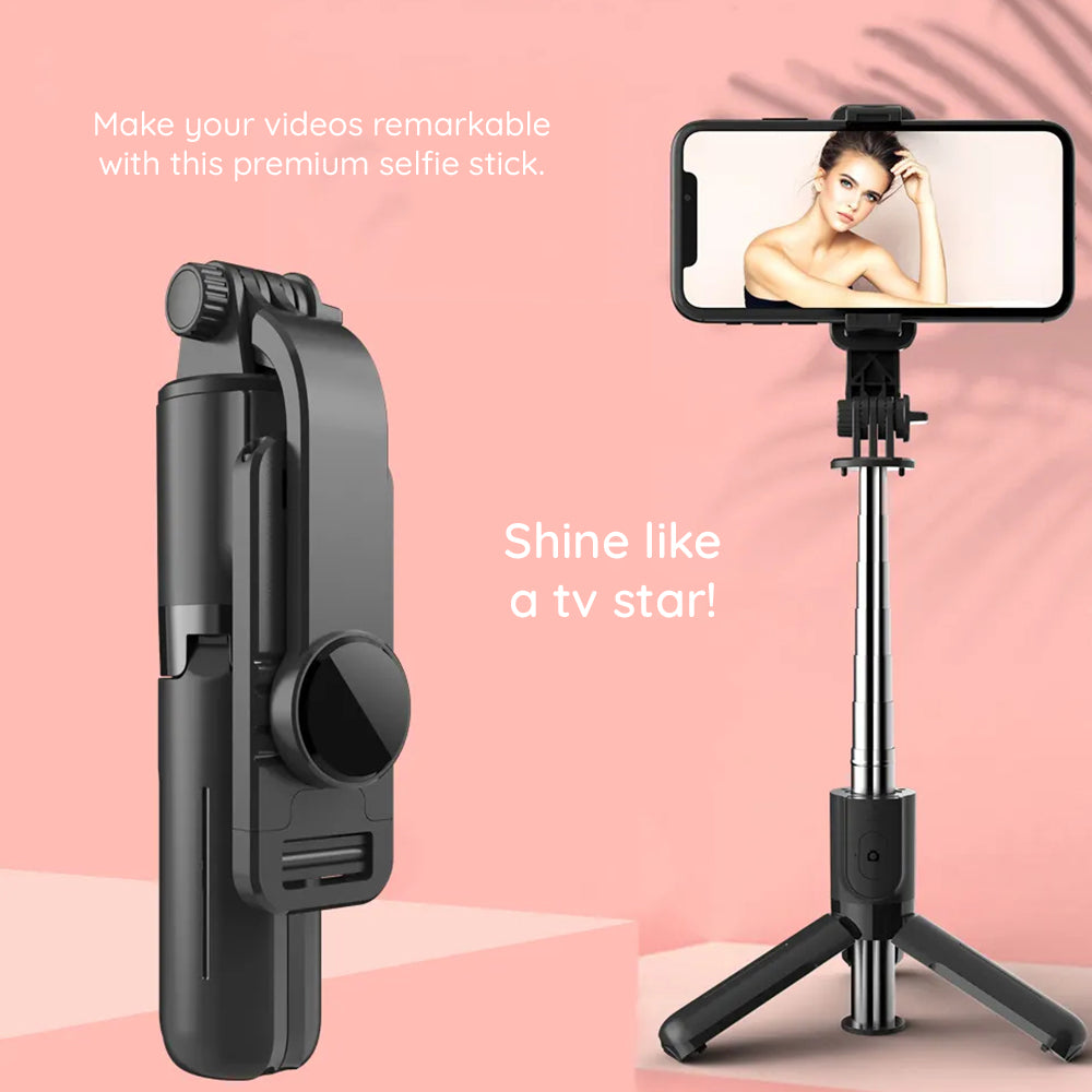 Selfie Stick Bluetooth Techsuit L11, Universel, Noir