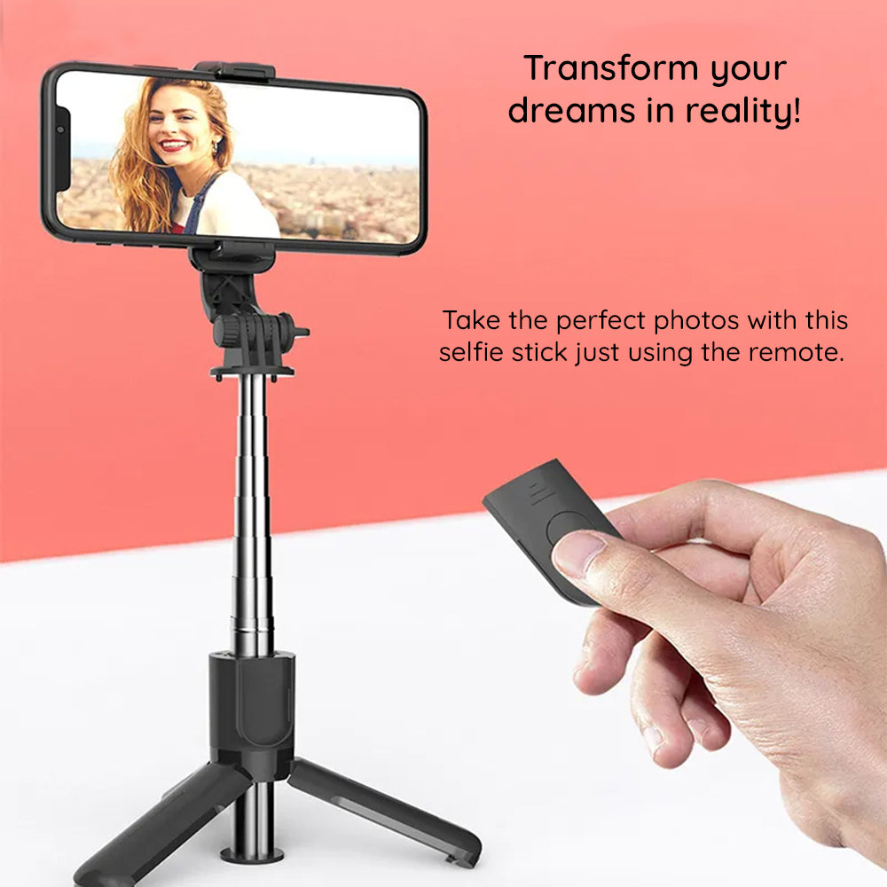Selfie Stick Bluetooth Techsuit L11, Universel, Noir