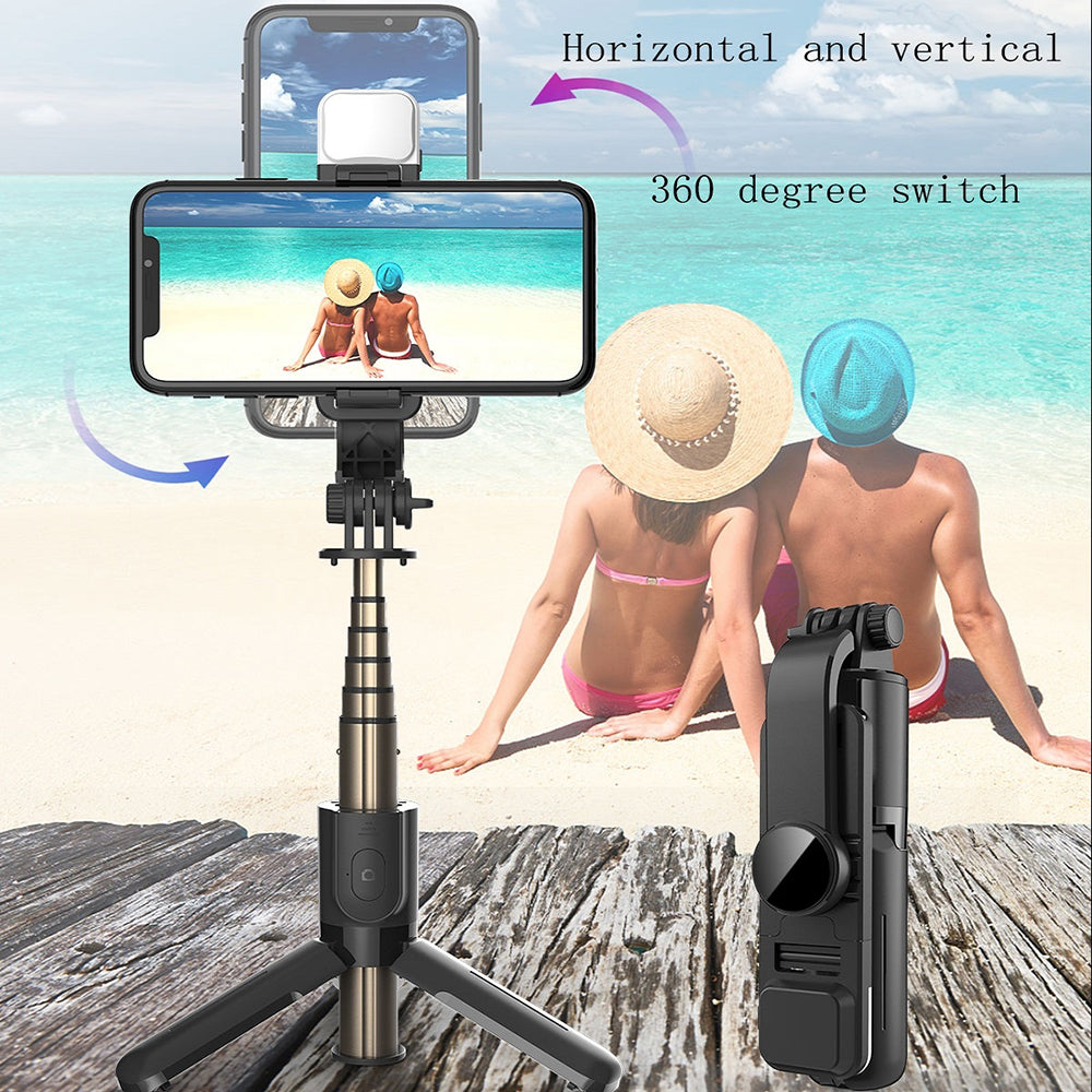 Perche à selfie Bluetooth Techsuit L11s, Universelle, Noire