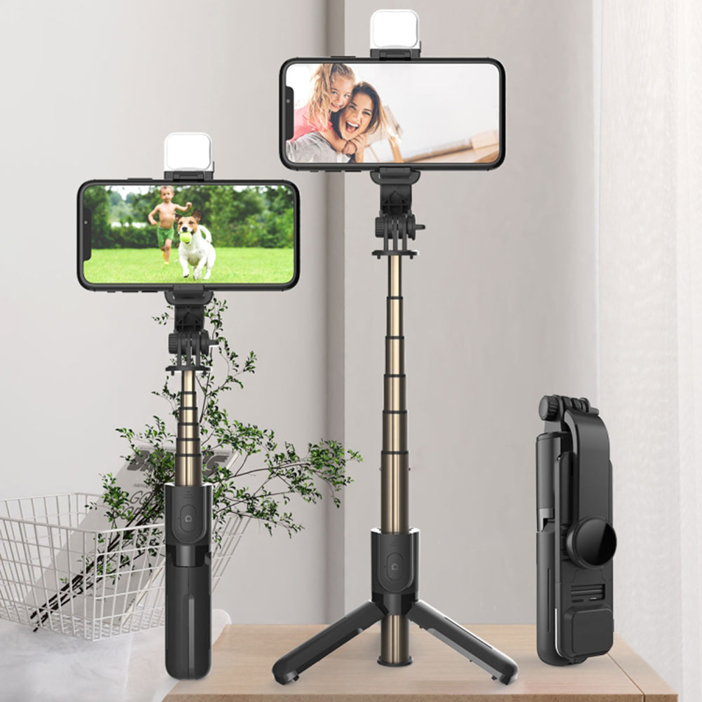 Perche à selfie Bluetooth Techsuit L11s, Universelle, Noire