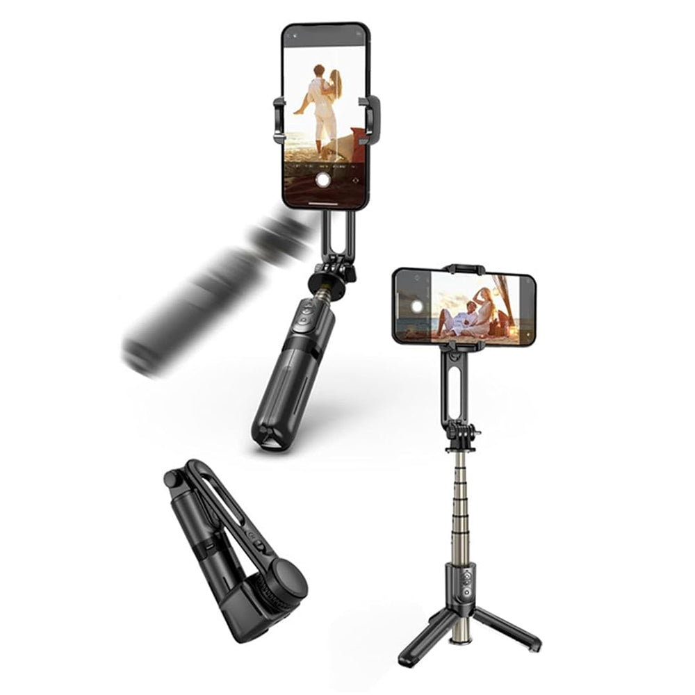 Perche à selfie Bluetooth Techsuit L18Mini, Universelle, Noire