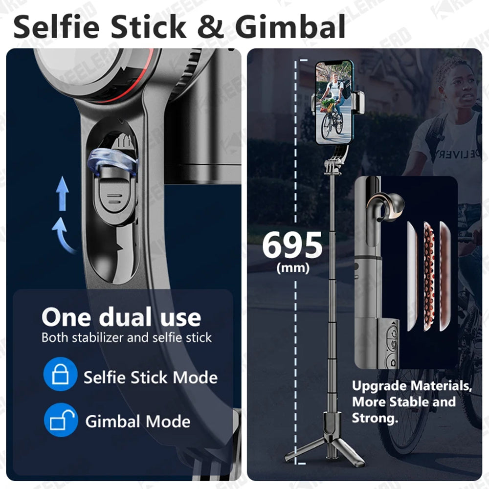 Perche à selfie Bluetooth Techsuit L18sMini, Universel, Noir