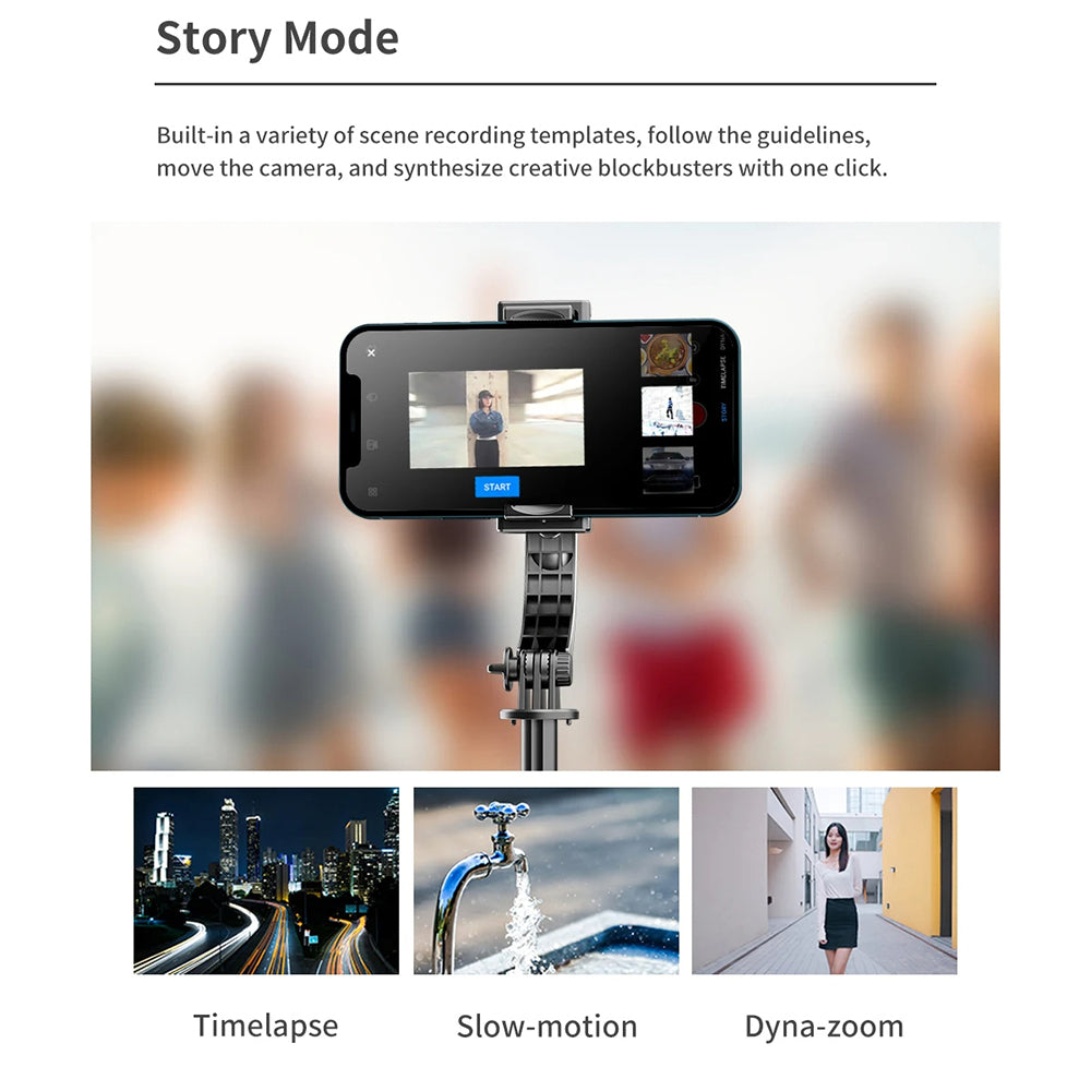 Perche à selfie Bluetooth Techsuit L19s, Universelle, Noire