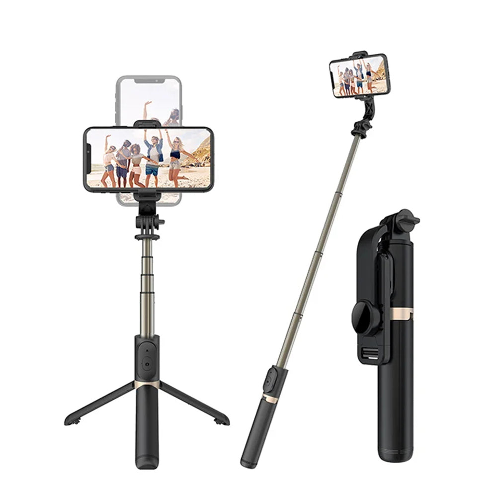 Perche à selfie Bluetooth Techsuit Q03, Universelle, Noire