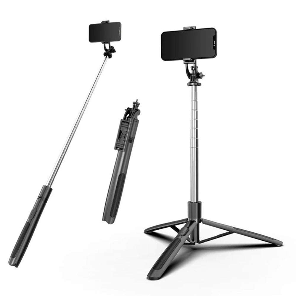 Selfie Stick Bluetooth Techsuit Q05, Universel, Noir