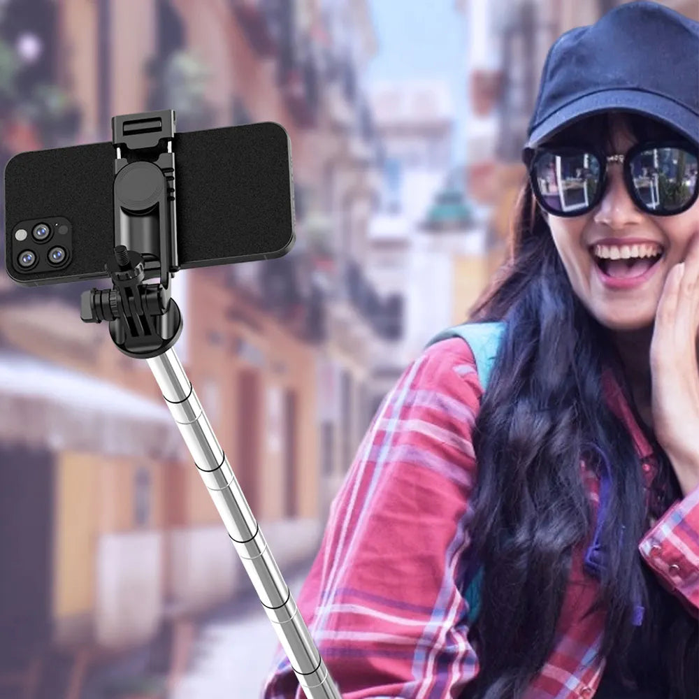 Perche à selfie Bluetooth Techsuit Q06, Universelle, Noire