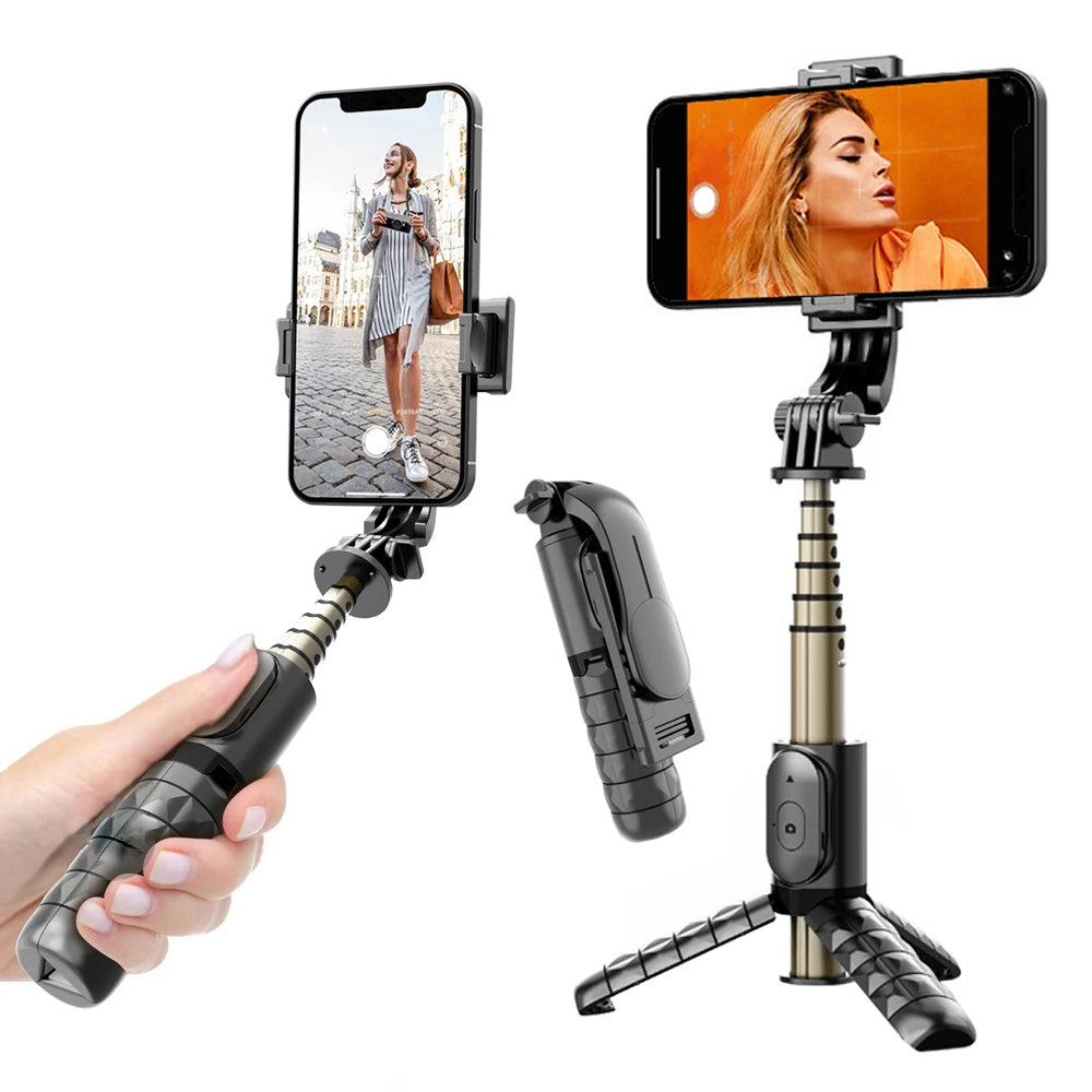 Perche à selfie Bluetooth Techsuit Q10, Universelle, Noire