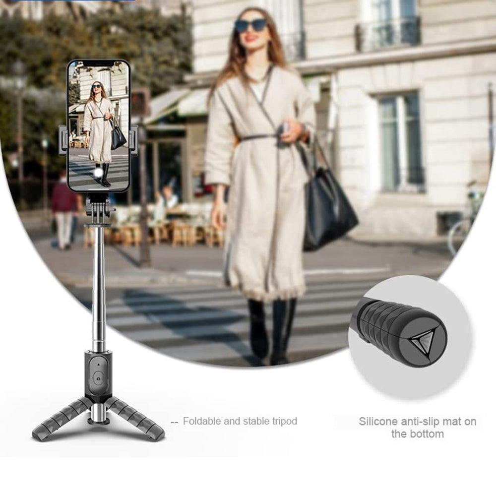 Perche à selfie Bluetooth Techsuit Q10, Universelle, Noire