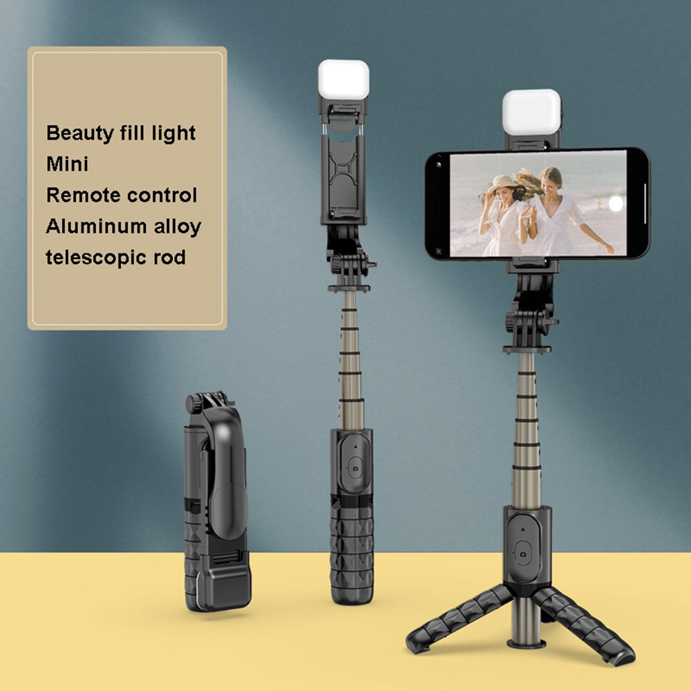 Perche à selfie Bluetooth Techsuit Q10s, Universelle, Noire