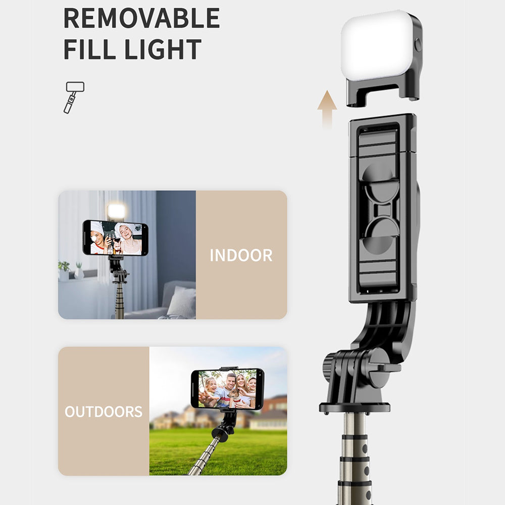 Perche à selfie Bluetooth Techsuit Q10s, Universelle, Noire
