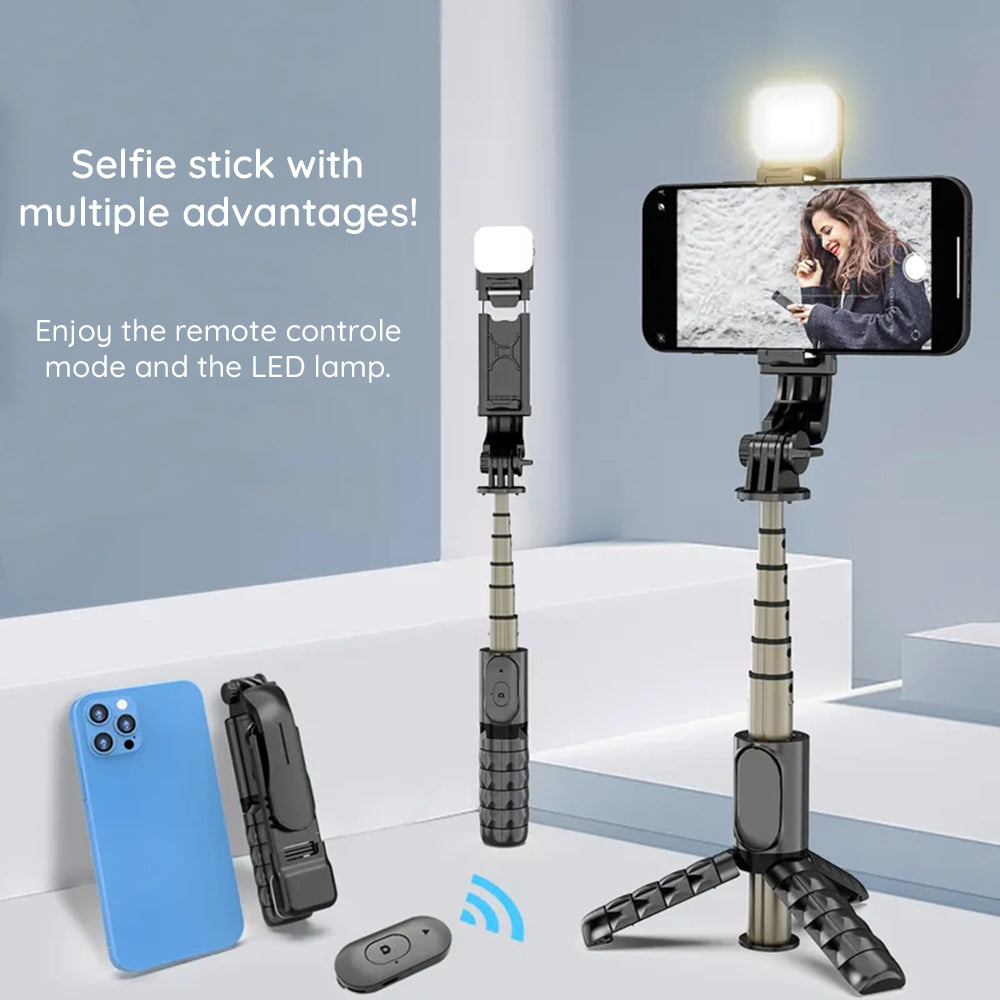 Perche à selfie Bluetooth Techsuit Q10s, Universelle, Noire