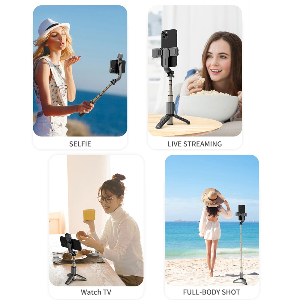 Perche à selfie Bluetooth Techsuit Q10s, Universelle, Noire