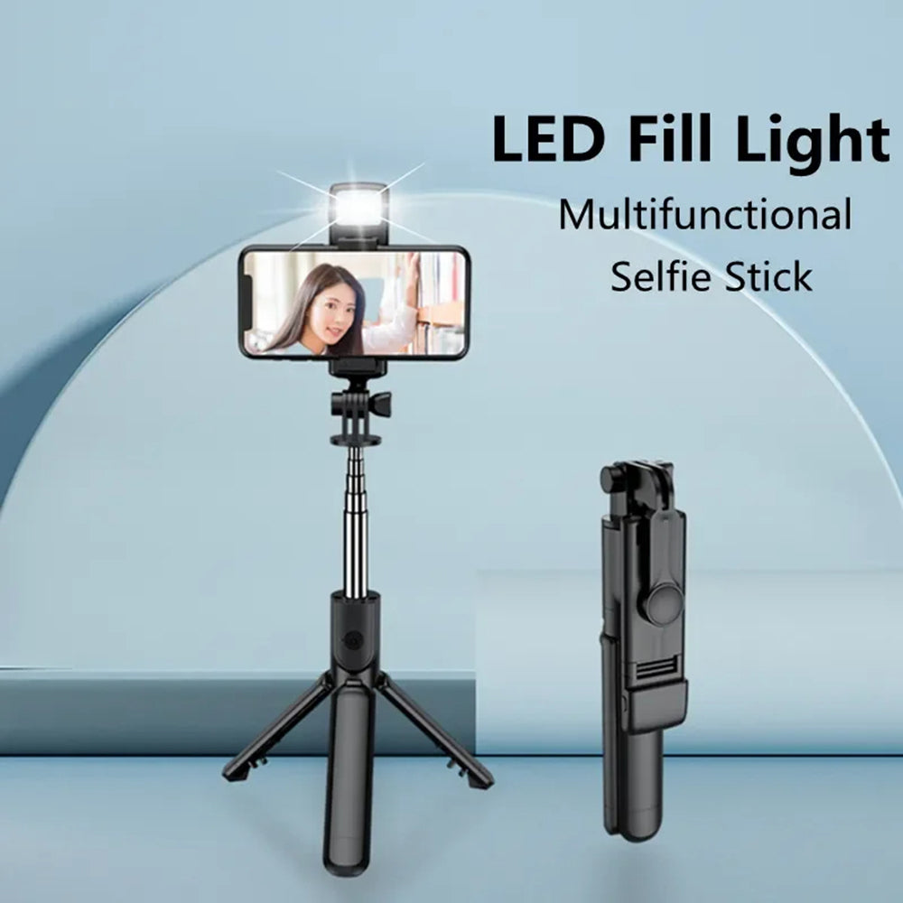 Perche à selfie Bluetooth Techsuit S03-S, Universelle, Noire
