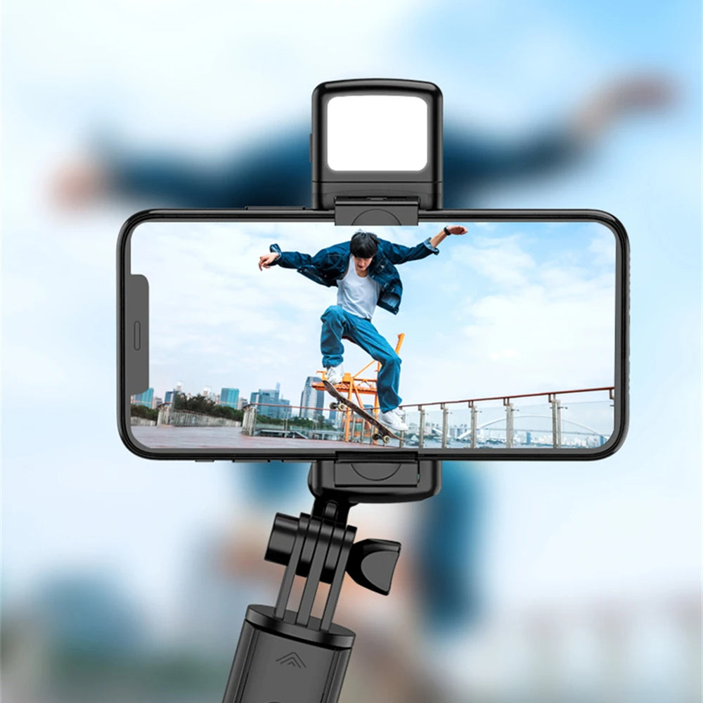 Perche à selfie Bluetooth Techsuit S03-S, Universelle, Noire