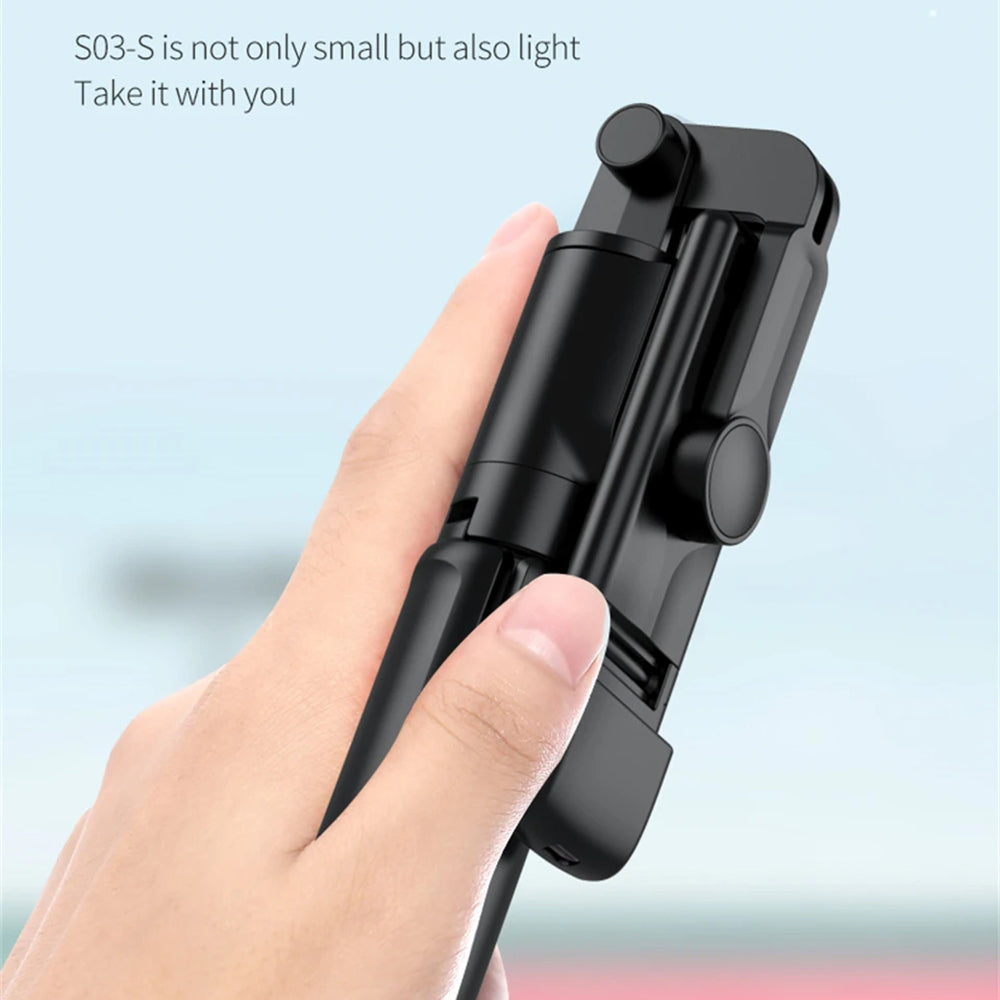 Perche à selfie Bluetooth Techsuit S03-S, Universelle, Noire