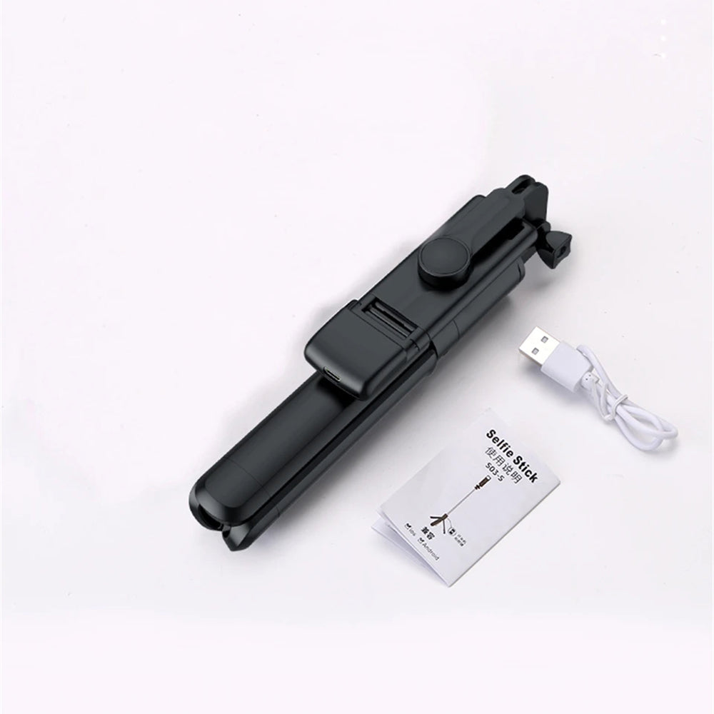 Perche à selfie Bluetooth Techsuit S03-S, Universelle, Noire