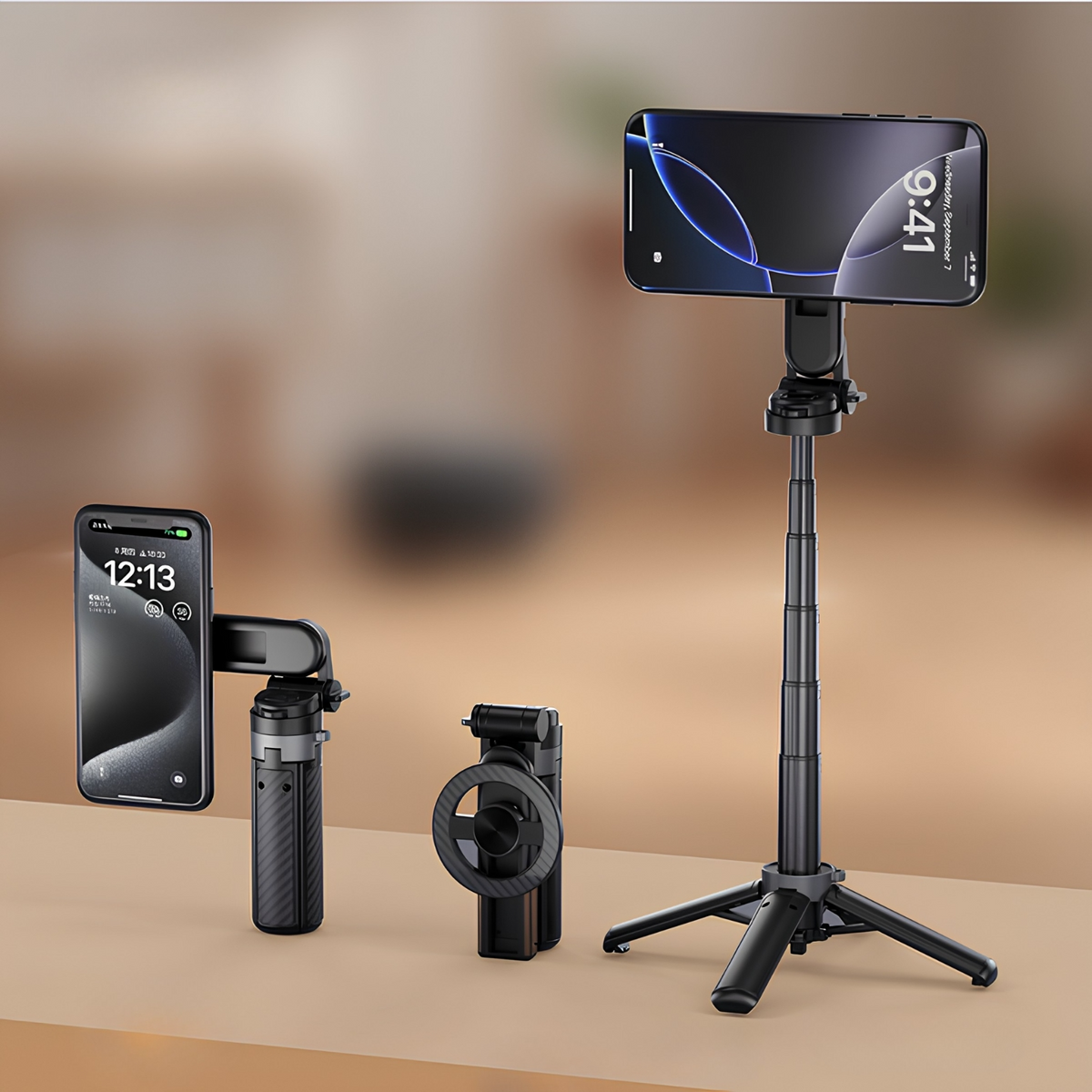 Selfie Stick Bluetooth XO Design SS25 Pro, Universel, Noir