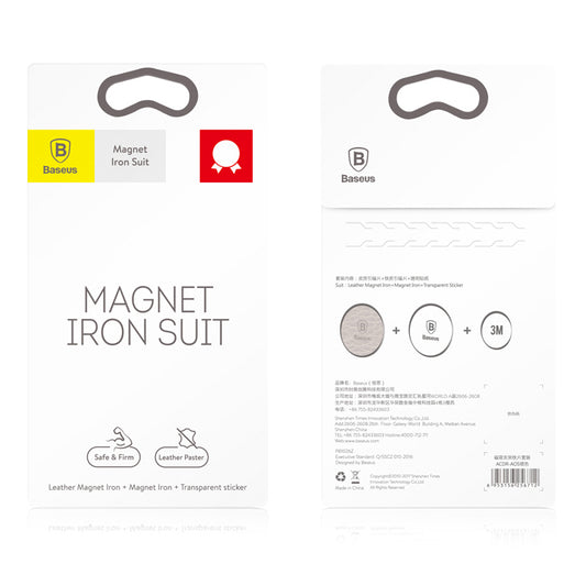 Autocollant métallique Baseus, lot de 2 pièces, argent ACDR-A0S